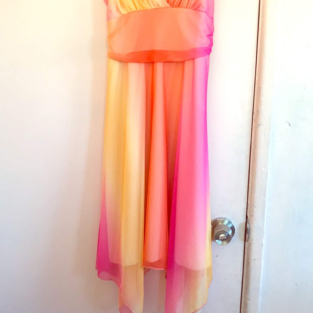 Brightly colored semi formal dress